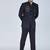 Navy embroidered bandhgala suit with pintex detailing