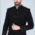 Black embroidered bandhgala suit for men