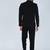 Black embroidered bandhgala suit for men