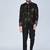 Black metal embroidered bandhgala suit for men