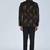 Black metal embroidered bandhgala suit for men