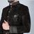 Black metal embroidered bandhgala suit for men