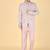 Pink embroidered bandhgala suit for men