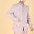 Pink embroidered bandhgala suit for men