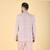 Pink embroidered bandhgala suit for men