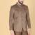 Brown embroidered bandhgala suit for men