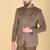 Brown embroidered bandhgala suit for men