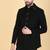Black bandhgala with embroidered waistcoat for men