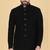 Black bandhgala with embroidered waistcoat for men