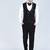 Black 5 pc embroidered designer tuxedo suit for men