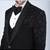 Black 5 pc embroidered designer tuxedo suit for men