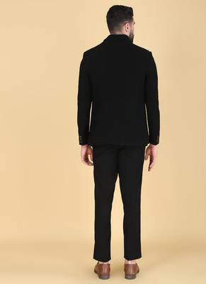 Black bandhgala suit for men 4