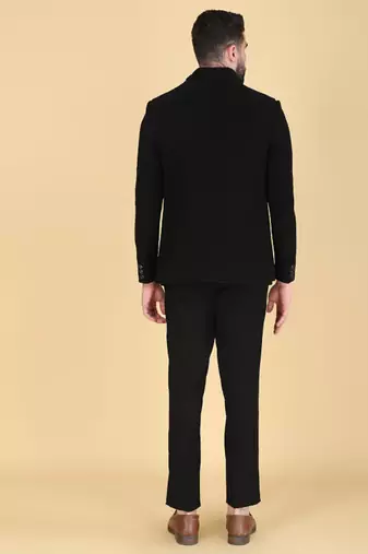 Black bandhgala suit for men