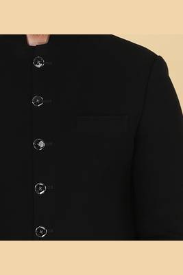 Black bandhgala suit for men 5