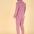 Dark pink 5 pc designer suit with pintex detailing