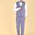 Lavender 5 pc designer suit with pintex detailing