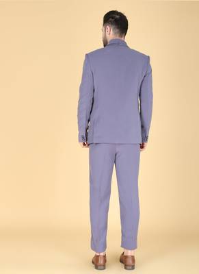 Lavender 5 pc designer suit with pintex detailing 4