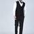 Black 5 pc thread and sequins embroidered designer tuxedo suit for men