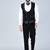 Black 5 pc embroidered designer tuxedo suit for men