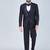 Navy 5 pc embroidered designer tuxedo suit for men