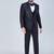 Navy 5 pc embroidered designer tuxedo suit for men