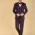 Purple 5 pc embroidered designer tuxedo suit for men