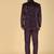 Purple 5 pc embroidered designer tuxedo suit for men