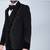 Black 5 pc embroidered designer tuxedo suit for men
