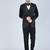 Black 5 pc embroidered designer tuxedo suit for men