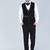 Black 5 pc embroidered designer tuxedo suit for men