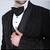 Black 5 pc embroidered designer tuxedo suit for men