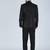 Black 5 pc embroidered designer tuxedo suit for men