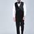 Black 5 pc embroidered designer tuxedo suit for men