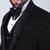 Black 5 pc embroidered designer tuxedo suit for men