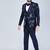 Navy 5 pc hand painted designer tuxedo suit for men