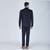 Navy 5 pc thread embroidered tuxedo suit for men