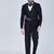 Navy 5 pc metal embroidered tuxedo suit for men