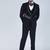 Navy 5 pc metal embroidered tuxedo suit for men