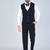 Navy 5 pc metal embroidered tuxedo suit for men