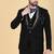 Black 5 pc embroidered designer tuxedo suit for men