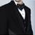 Black 5 pc metal embroidered tuxedo suit for men