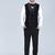 Black 5 pc embroidered designer tuxedo suit for men
