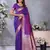 Purple weaving work Blended silk saree with blouse