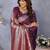 Wine weaving work Blended silk saree with blouse