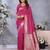 Rani pink weaving work Blended silk saree with blouse