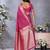 Rani pink weaving work Blended silk saree with blouse