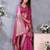 Rani pink weaving work Blended silk saree with blouse