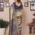 Blue color zari weaving handloom Blended tissue silk saree with blouse