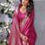 Rani pink weaving work Blended silk saree with blouse