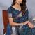 Blue weaving work Blended silk saree with blouse